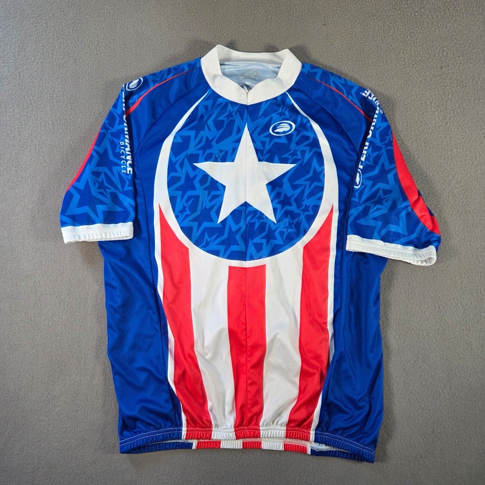 Performance Cycling Jersey Mens 2XL Team USA Captain America Stars Stripes